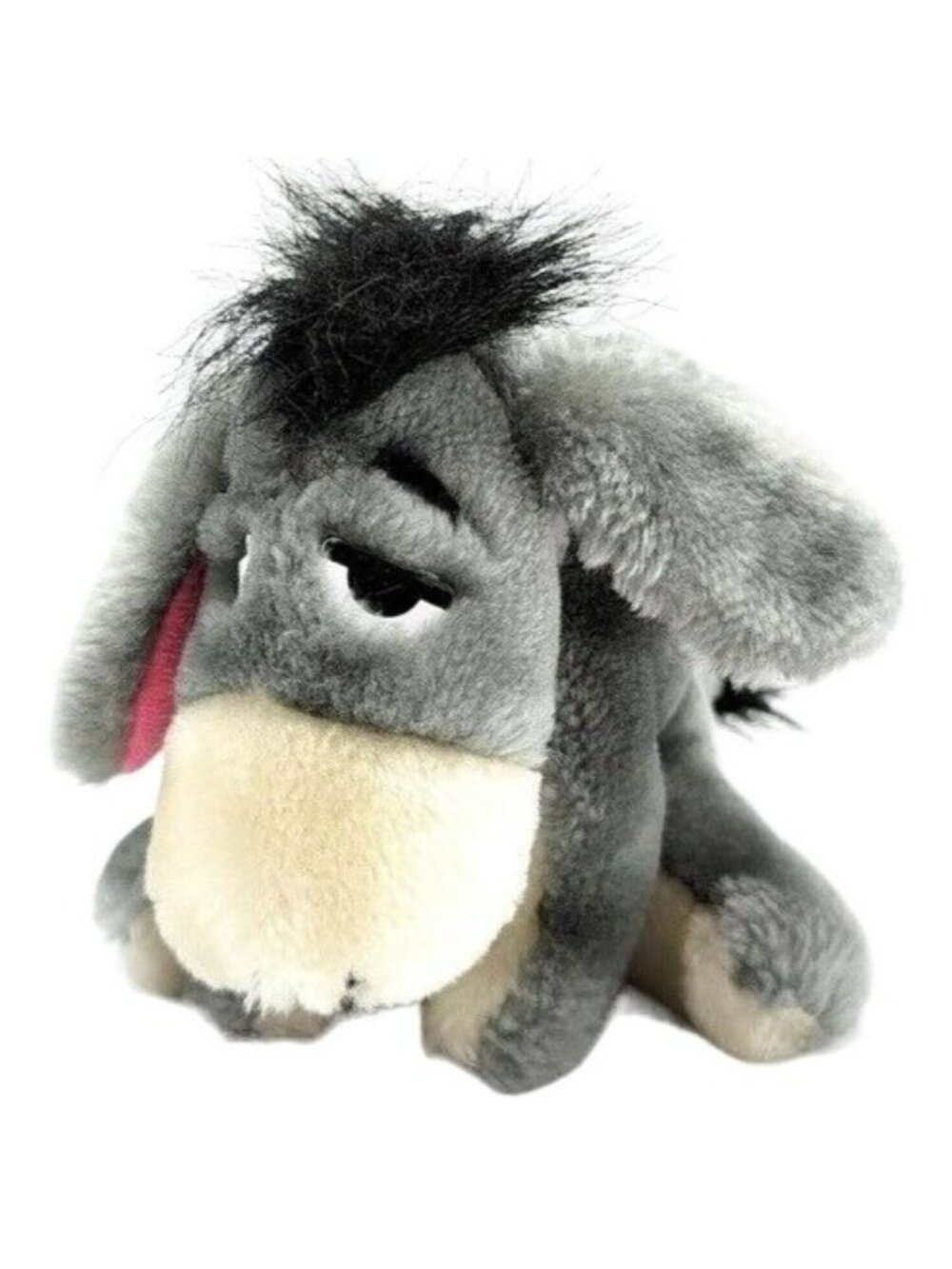 Sears Disney Eeyore Plush Gray 6" Winnie The Pooh Sit Stuffed Sad Vintage 1986